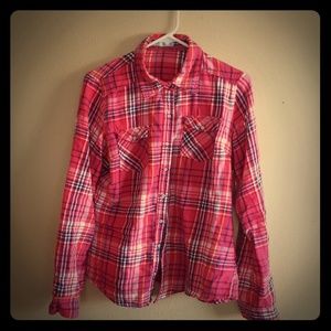 Plaid long sleeved shirt